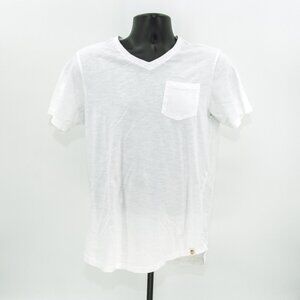 Free Planet Organic Cotton V-neck Tee / White / Men's MEDIUM